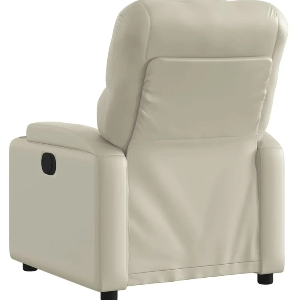 Fauteuil verstelbaar kunstleer crèmekleurig>vidaXL Online