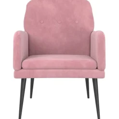 Stoelen*vidaXL Fauteuil 62x79x79 cm fluweel Roze