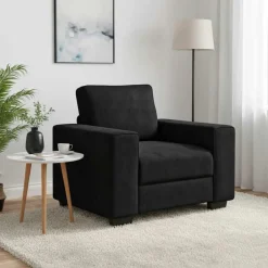 Banken*vidaXL Fauteuil 100x77x82 cm fluweel Zwart
