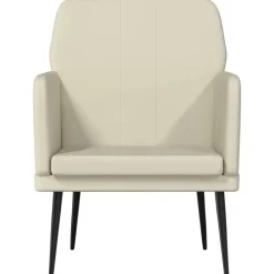 Stoelen*vidaXL Fauteuil 61x78x80 cm kunstleer crèmekleurig Cr&egrave;me