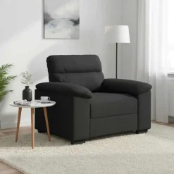 Banken*vidaXL Fauteuil 100x81x84 cm stof Zwart