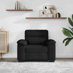 Banken*vidaXL Fauteuil 100x81x84 cm stof Zwart