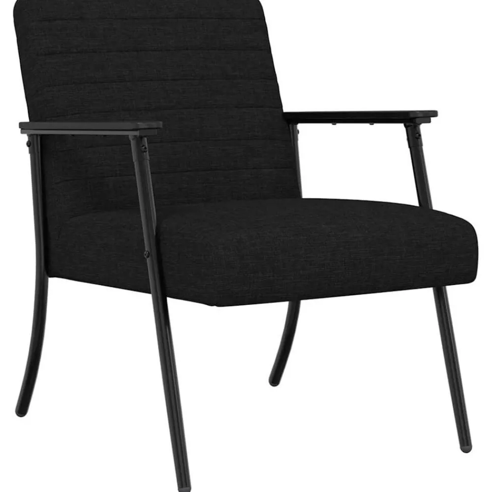 Stoelen*vidaXL Fauteuil 59 x 75 x 78 cm Stof Zwart