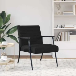 Stoelen*vidaXL Fauteuil 59 x 75 x 78 cm Stof Zwart