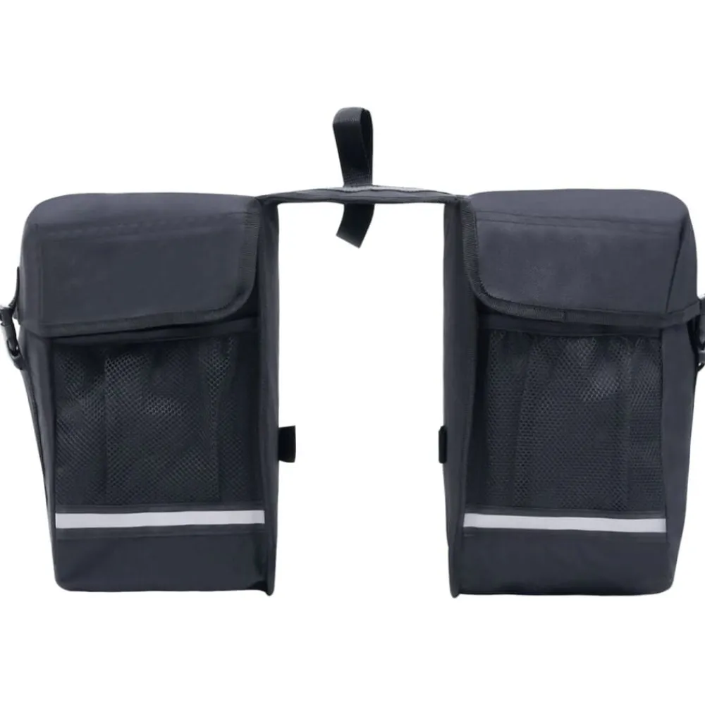 Buitensport*vidaXL Fietstas voor bagagedrager dubbel waterdicht 35 L zwart