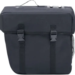 Buitensport*vidaXL Fietstas voor bagagedrager dubbel waterdicht 35 L zwart