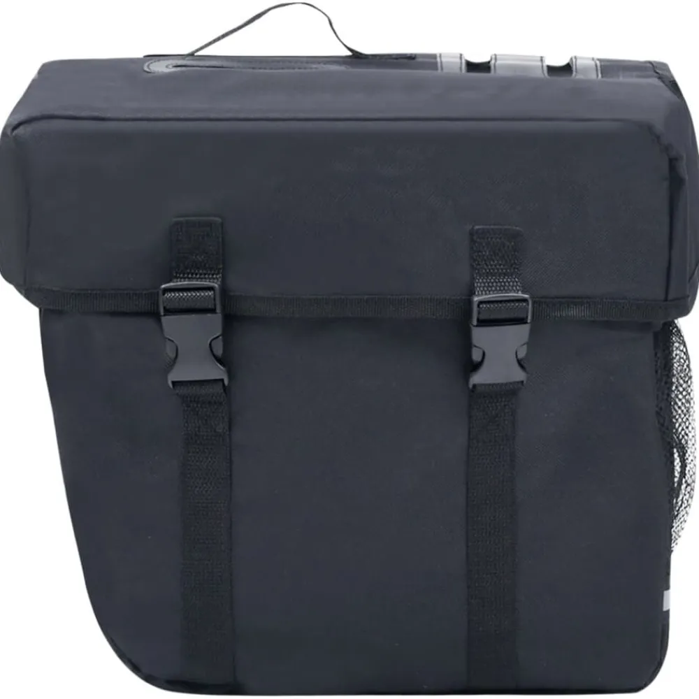 Buitensport*vidaXL Fietstas voor bagagedrager dubbel waterdicht 35 L zwart