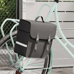 Buitensport*vidaXL Fietstas voor bagagedrager enkel waterdicht 21 L zwart