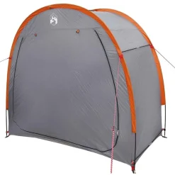 Buitensport*vidaXL Fietstent met dak met opslag 210 x 90 x 174 cm Grijs en oranje