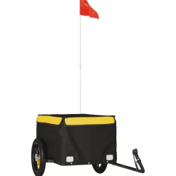 Fietstrailer 30 kg ijzer zwart en>vidaXL