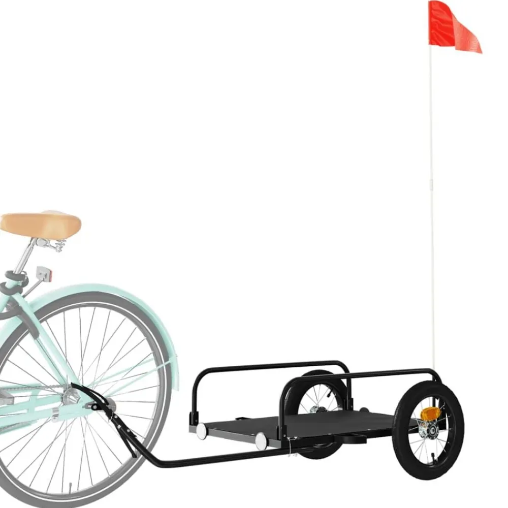 Fietstrailer 122x53x31 cm ijzer zwart>vidaXL Outlet