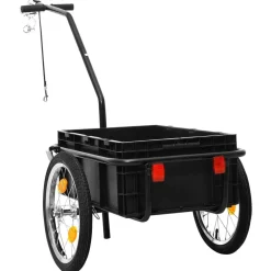 Fietstrailer/trekwagen 155x60x83 cm staal>vidaXL Clearance