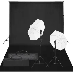 Fotostudioset met verlichtingsset en achtergrond>vidaXL Discount