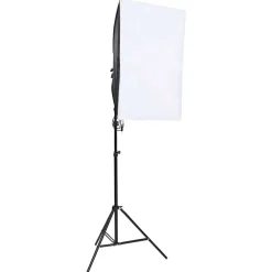 Fotostudioset met verlichtingsset en achtergrond><noscript><img width=