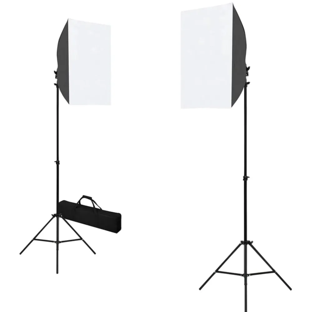 Fotostudioset met softboxlampen en achtergrond>vidaXL Online