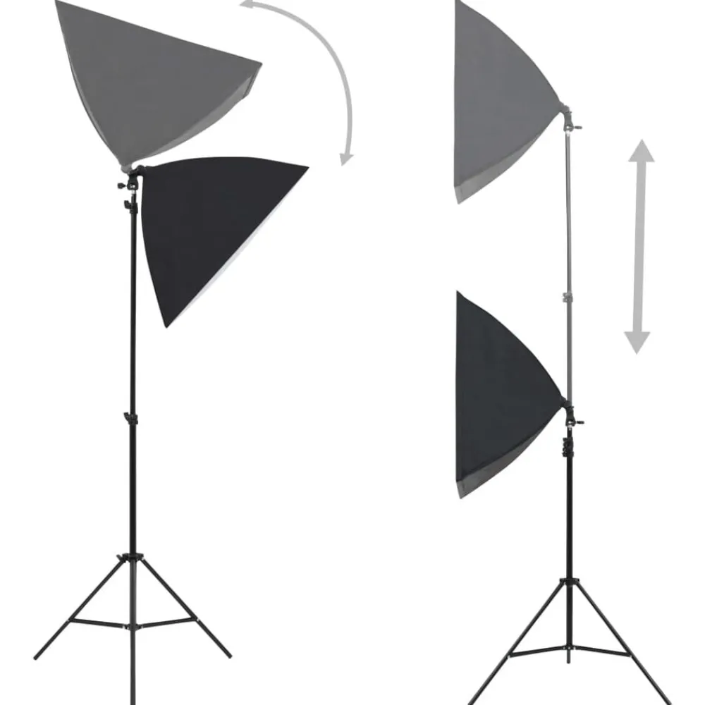 Fotostudioset met softboxlampen en achtergrond>vidaXL Online