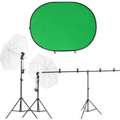 Fotostudioset met verlichtingsset en achtergrondscherm>vidaXL Best