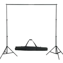 Fotostudioset met verlichtingsset, achtergrond en reflector><noscript><img width=