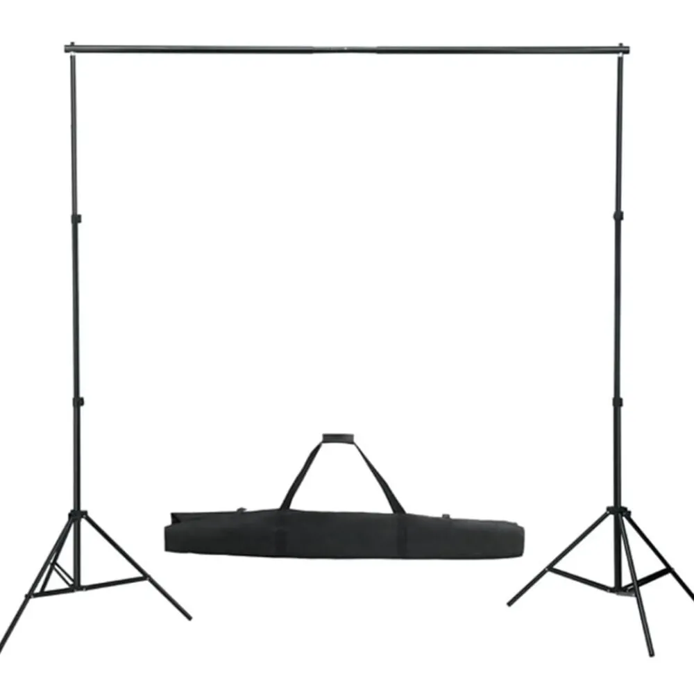 Camera & Optiek*vidaXL Fotostudioset met lampen, paraplu's, achtergrond en reflector Groen