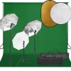 Camera & Optiek*vidaXL Fotostudioset met verlichtingsset, achtergrond en reflector