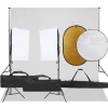 Fotostudioset met verlichtingsset, achtergrond en reflector>vidaXL Online