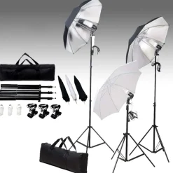 Camera & Optiek*vidaXL Fotostudioset met verlichtingsset en achtergrond Wit