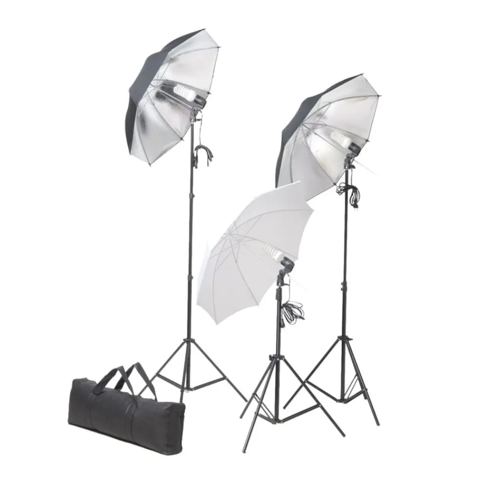 Camera & Optiek*vidaXL Fotostudioset met verlichtingsset en achtergrond Wit