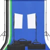 Fotostudioset met verlichtingsset en achtergrond>vidaXL Outlet