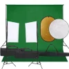 Camera & Optiek*vidaXL Fotostudioset met verlichtingsset, achtergrond en reflector
