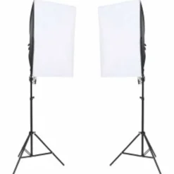 Camera & Optiek*vidaXL Fotostudioset met verlichtingsset, achtergrond en reflector