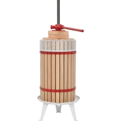 Fruit- en wijnpers met stoffen zak 30 L eikenhout>vidaXL Outlet