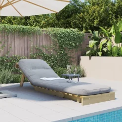 Futons*vidaXL Futon slaapbank met matras 60x206x11 cm geïmpregneerd hout Naturel ge&iuml;mpregneerd