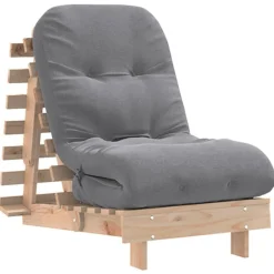 Futon slaapbank met matras 60x206x11 cm massief grenenhout>vidaXL Online