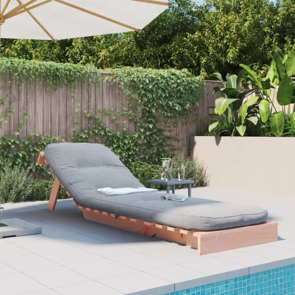 Futons*vidaXL Futon slaapbank met matras 60x206x11 cm massief douglashout Natuurlijk douglashout