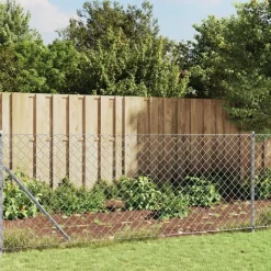 Tuinafscheidingen*vidaXL Gaashek met flens 0,8x25 m kleurig Zilver