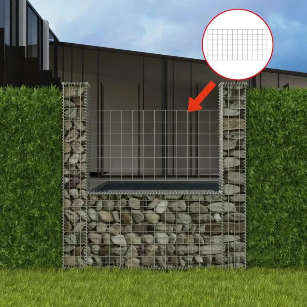 Gabion mand U-vormig 160x20x150 cm staal>vidaXL Sale