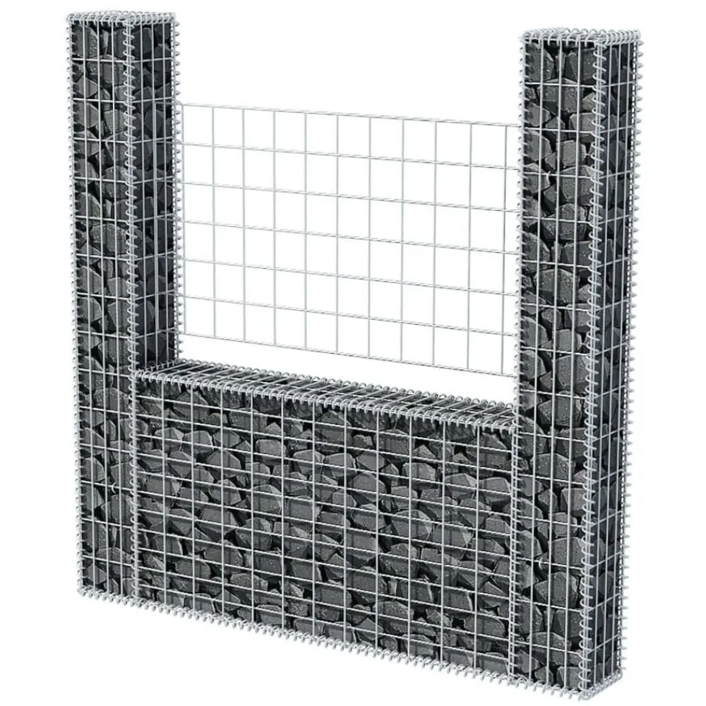 Gabion mand U-vormig 160x20x150 cm staal>vidaXL Sale