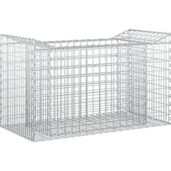 Gabion Verhoogd Bed Zilver 50 x 100 x 60 cm>vidaXL Discount