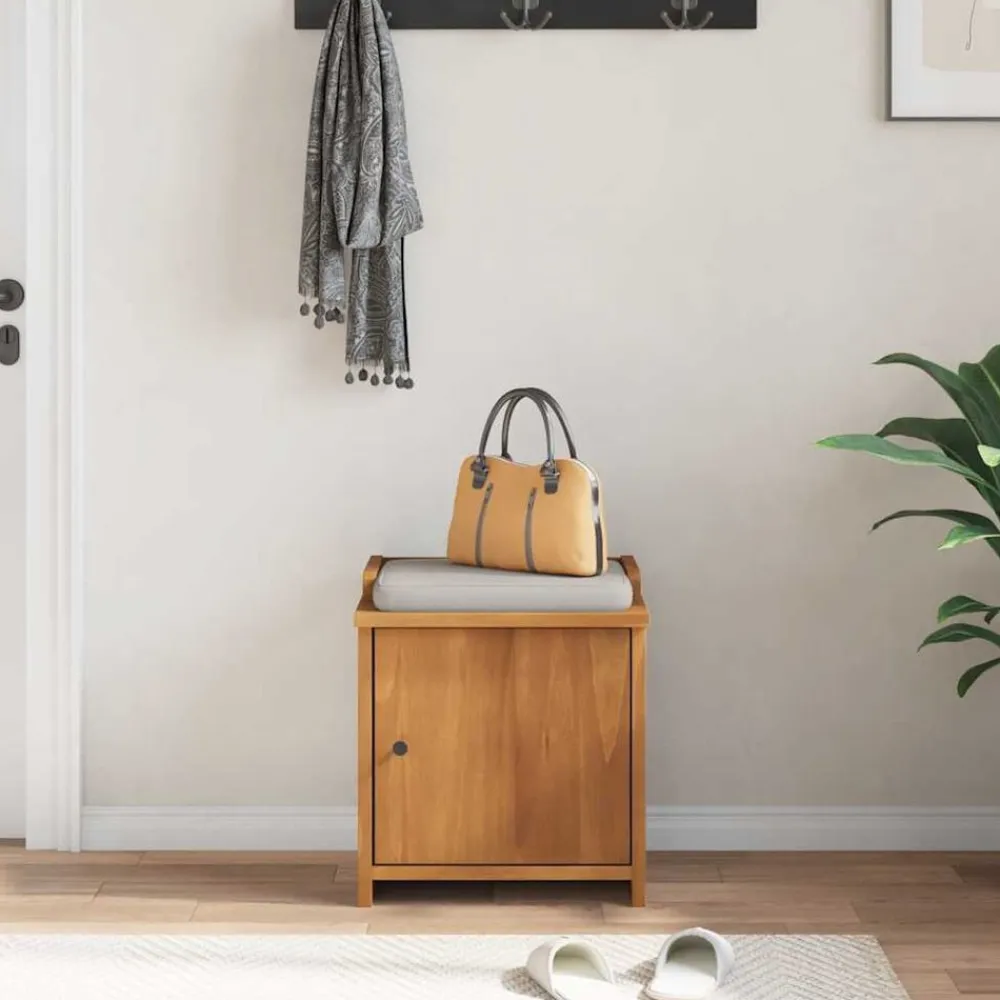 Bankjes*vidaXL Gangbankje SANDNES 45x40x50 cm massief grenenhout Acaciahouten afwerking