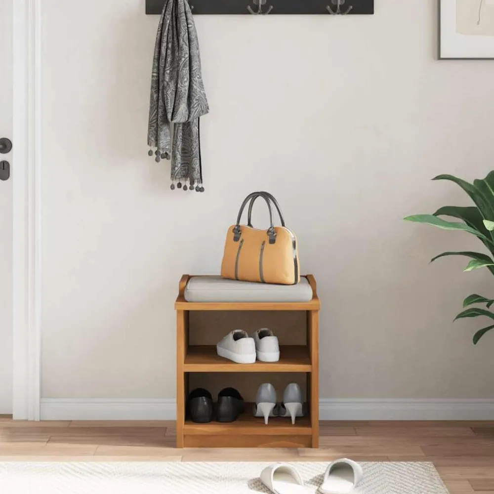Bankjes*vidaXL Gangbankje SANDNES 45x40x50 cm massief grenenhout Acaciahouten afwerking