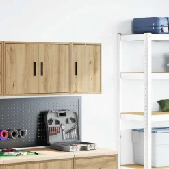 Industriële Opslag*vidaXL Garage wandkast bewerkt hout ambachtelijk eiken artisanaal eikenkleurig