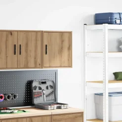 Industriële Opslag*vidaXL Garage wandkast bewerkt hout ambachtelijk eiken artisian oak