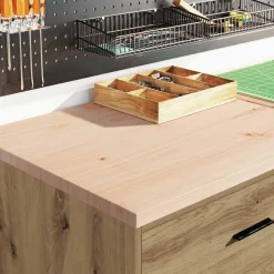 Garagekast 60x51x85 cm massief grenenhout artisan eikenkleurig><noscript><img width=