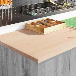 Industriële Opslag*vidaXL Garagekast 60x51x85 cm massief grenenhout Grijs sonoma
