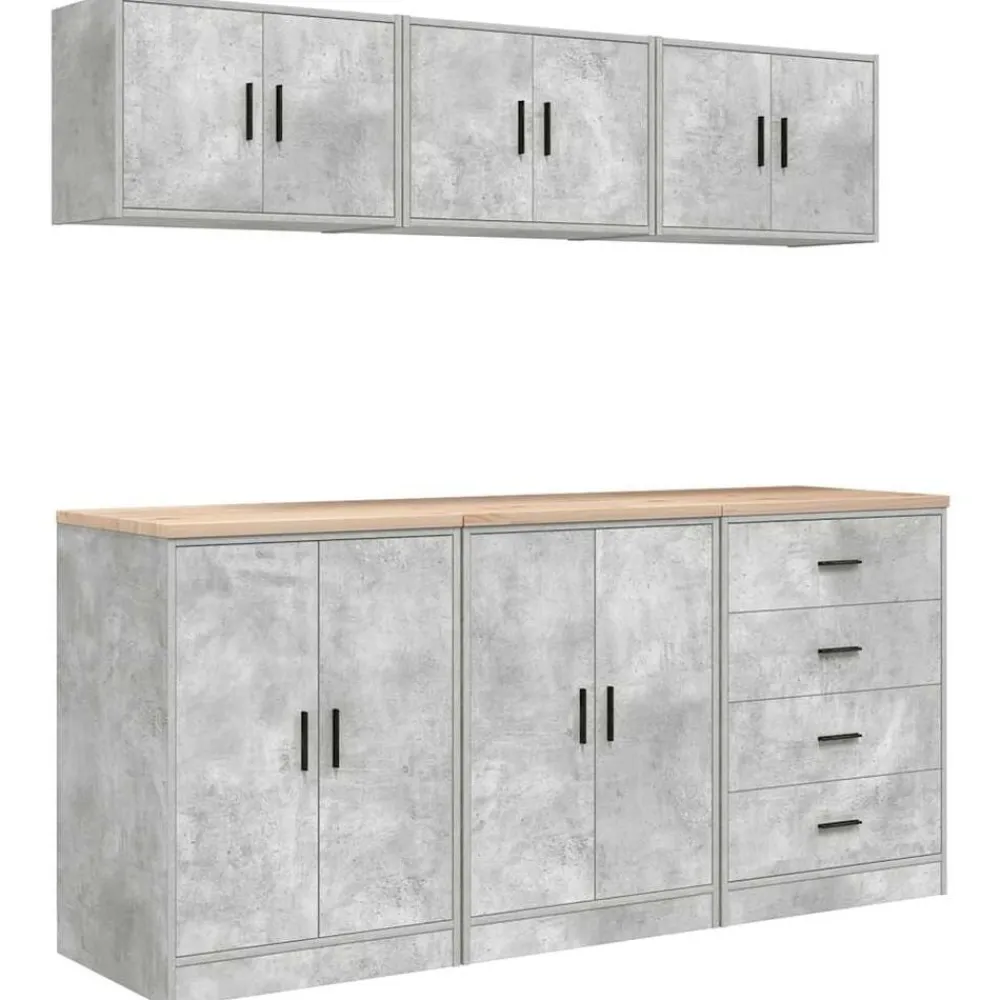 Garagekasten 6 st bewerkt hout>vidaXL