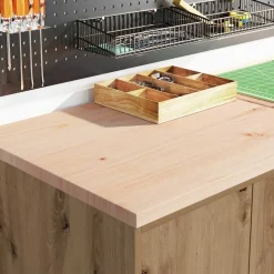 Industriële Opslag*vidaXL Garagekasten 6 st bewerkt hout ambachtelijk eikenhout