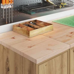 Industriële Opslag*vidaXL Garagekasten 2 st bewerkt hout ambachtelijk eikenhout artisian oak