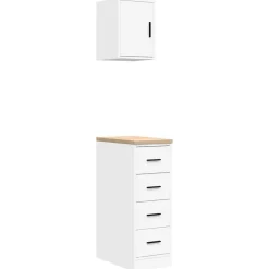 Industriële Opslag*vidaXL Garagekasten 2 st spaanplaat Wit