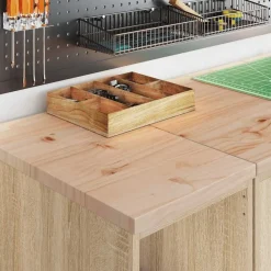 Industriële Opslag*vidaXL Garagekasten 2 st Spaanplaat kleurig Sonoma eiken