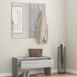 Garderobe set bewerkt hout eikenkleurig><noscript><img width=